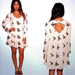 Free People Embroidered Mini Dress Size XS
